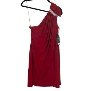 Scarlett Nite Red One Shoulder Mini Dress Size 8